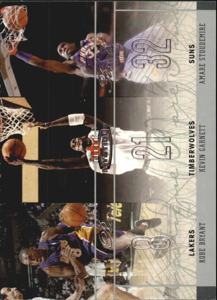2003-04 Fleer Mystique Rare Finds #1 Kobe Bryant/Kevin Garnett/Amare Stoudemire