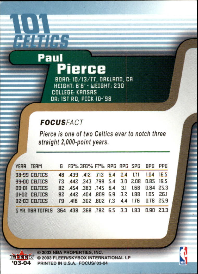 Paul Pierce cards (1999-2021) Celtics Nets - You Choose - Bild 119 von 360