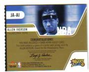 2003-04 Fleer Authentix Jersey Authentix Ripped #JAAI Allen Iverson back image