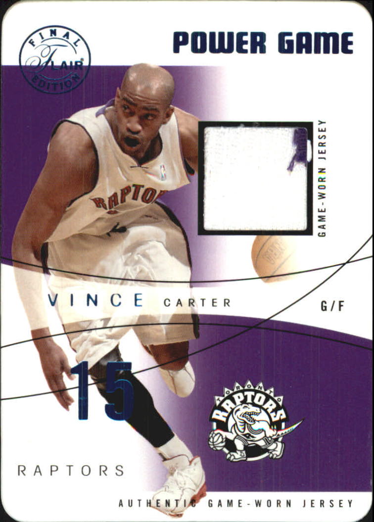 2003-04 Flair Final Edition Power Game Jerseys Die Cuts #VC Vince Carter