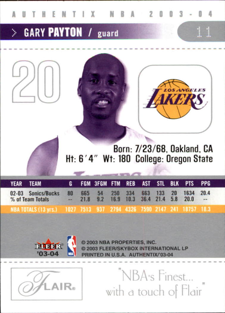 Gary Payton cards (1991-2022) Sonics Heat Lakers Bucks - You Choose - Picture 197 of 258