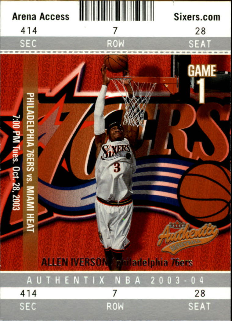 2003-04 Fleer Authentix #50 Allen Iverson