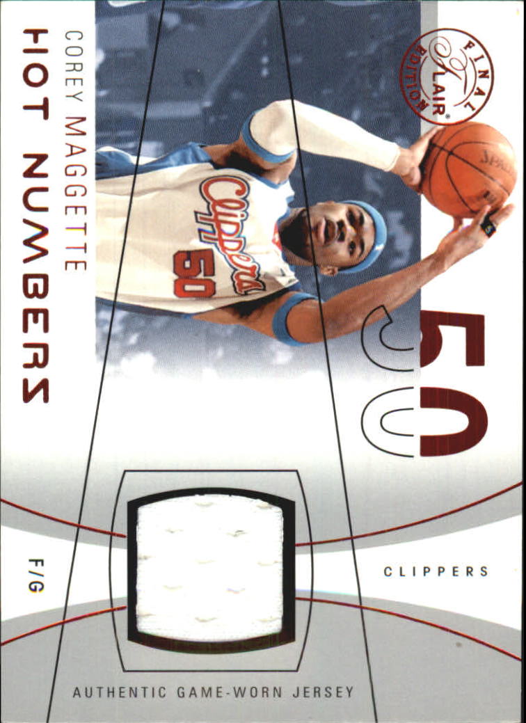 2003-04 Flair Final Edition Hot Numbers Jerseys 175 #CM Corey Maggette