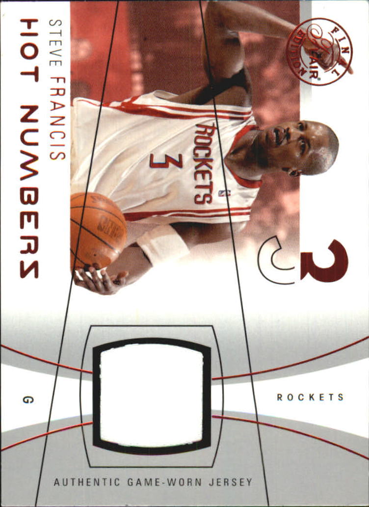 2003-04 Flair Final Edition Hot Numbers Jerseys 175 #SF Steve Francis