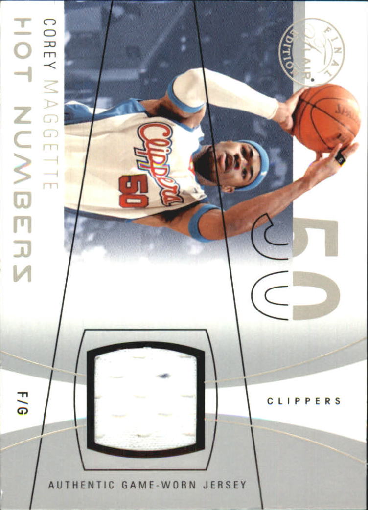 2003-04 Flair Final Edition Hot Numbers Jerseys 125 #CM Corey Maggette
