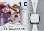2003-04 Flair Final Edition Hot Numbers Jerseys 125 #VC Vince Carter