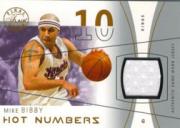 2003-04 Flair Final Edition Hot Numbers Jerseys 75 #MB Mike Bibby