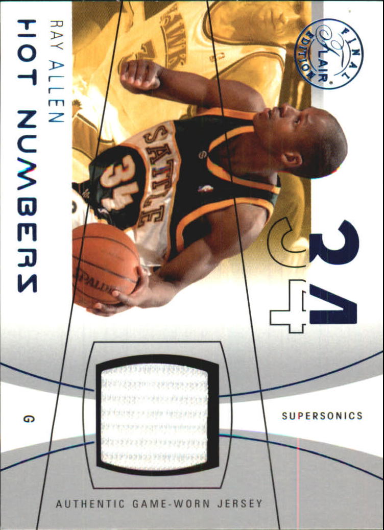 2003-04 Flair Final Edition Hot Numbers Jerseys 250 #RA Ray Allen