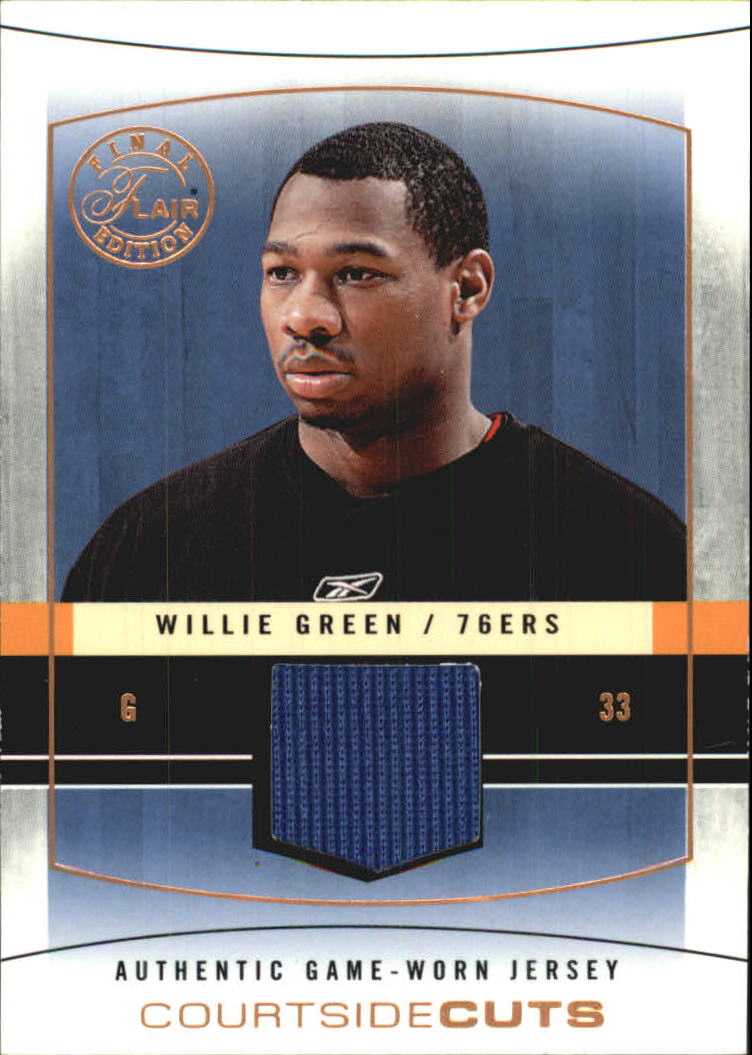 2003-04 Flair Final Edition Courtside Cuts Jerseys 75 #WG Willie Green