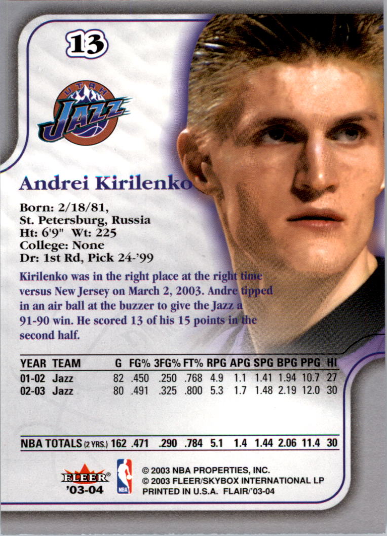 B6849- 2003-04 Flair Basketball Card #s 1-90 -You Pick- 15+ FREE US SHIP - Picture 23 of 129