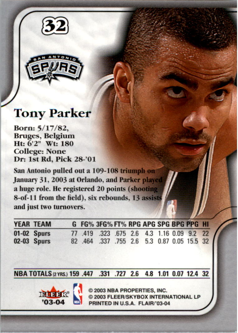 Tony Parker cards (2002-2018) Spurs Hornets - You Choose - Picture 39 of 227