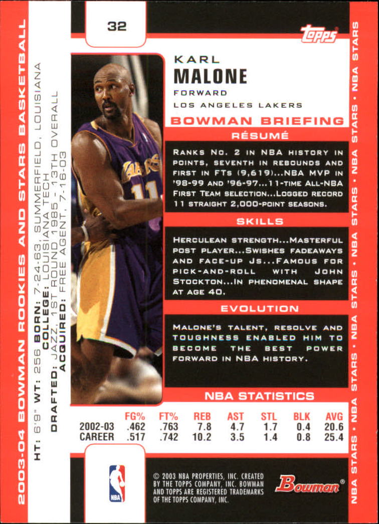 B0437- 2003-04 Bowman Basketball #s 1-157 +Inserts -You Pick- 15+ FREE US SHIP - Picture 55 of 226