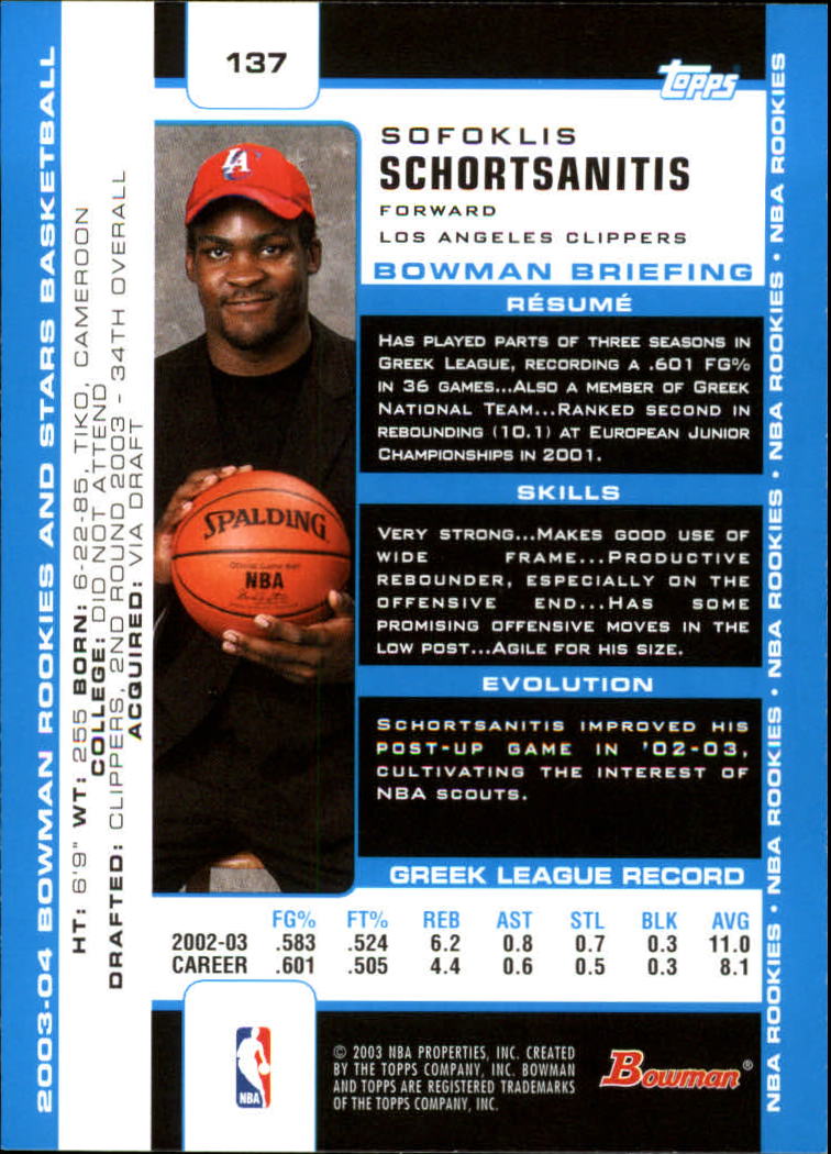 B0437- 2003-04 Bowman Basketball #s 1-157 +Inserts -You Pick- 15+ FREE US SHIP - Picture 181 of 226