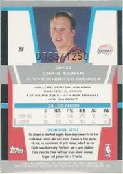 2003-04 Bowman Signature Edition #58 Chris Kaman RC back image
