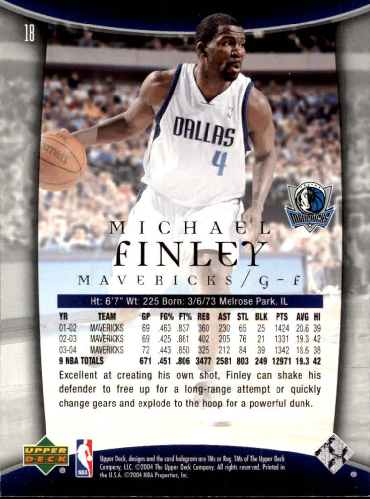 2004-05 Upper Deck Trilogy #18 Michael Finley