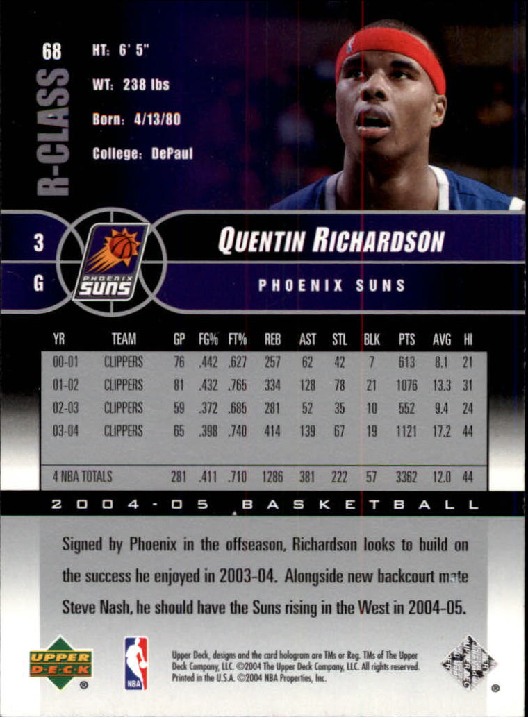 A2509- 2004-05 Upper Deck R-Class #s 1-132 +Inserts -You Pick- 15+ FREE US SHIP - Picture 46 of 81