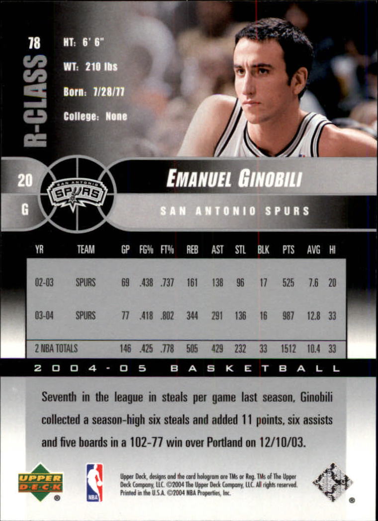 A2509- 2004-05 Upper Deck R-Class #s 1-132 +Inserts -You Pick- 15+ FREE US SHIP - Picture 54 of 81