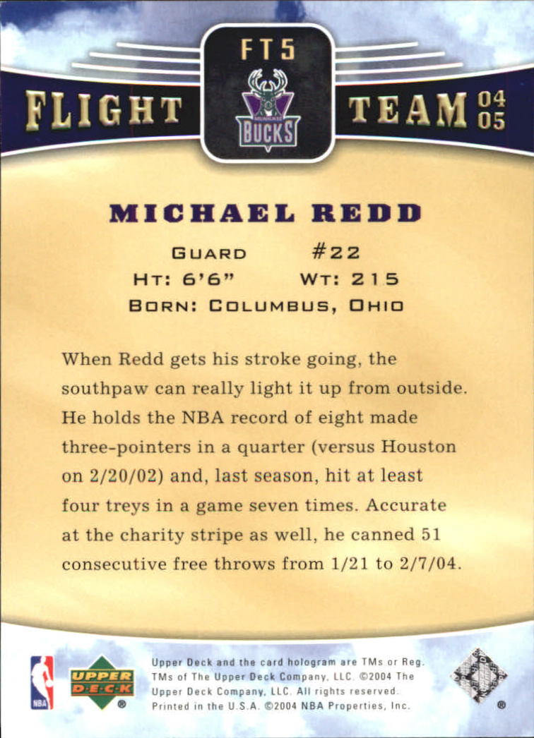 2004-05 Upper Deck Flight Team #FT5 Michael Redd