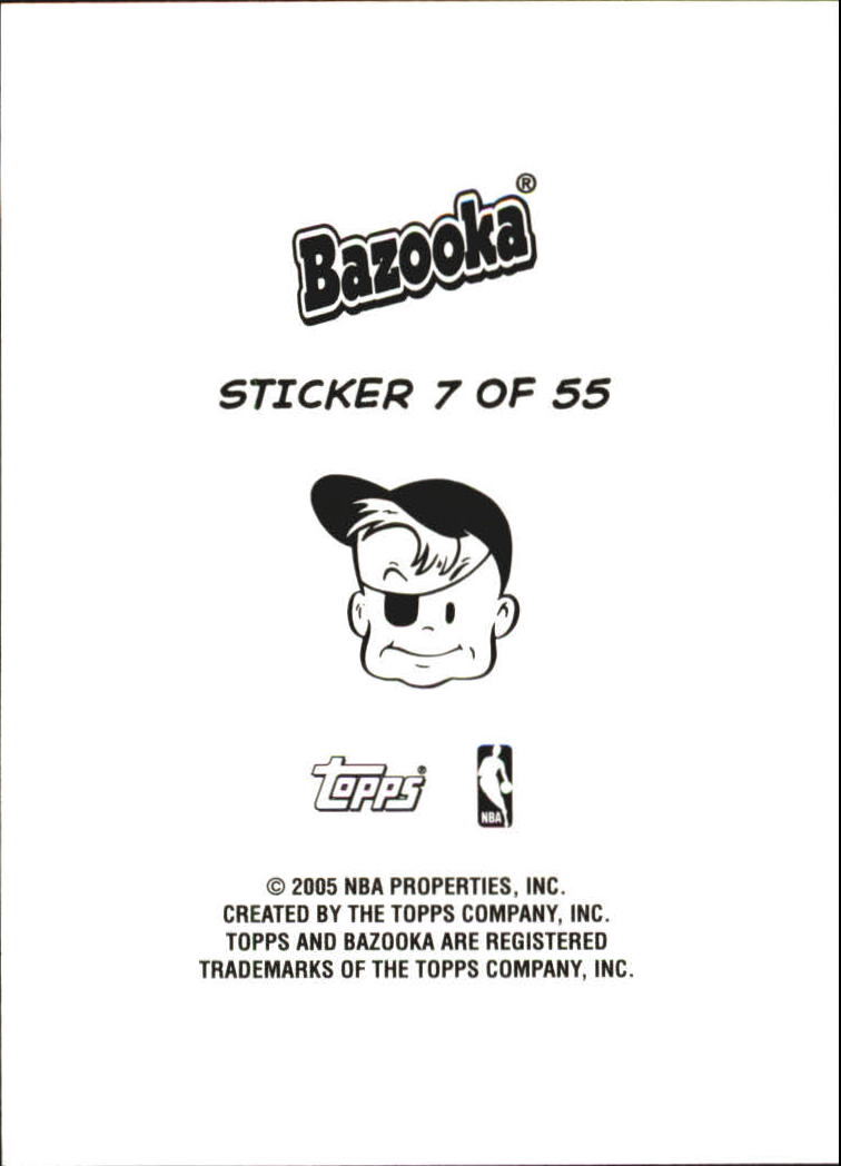 2004-05 Bazooka 4-on-1 Stickers #7 Vince Carter/Fred Jones/Jason Richardson/Desmond Mason back image