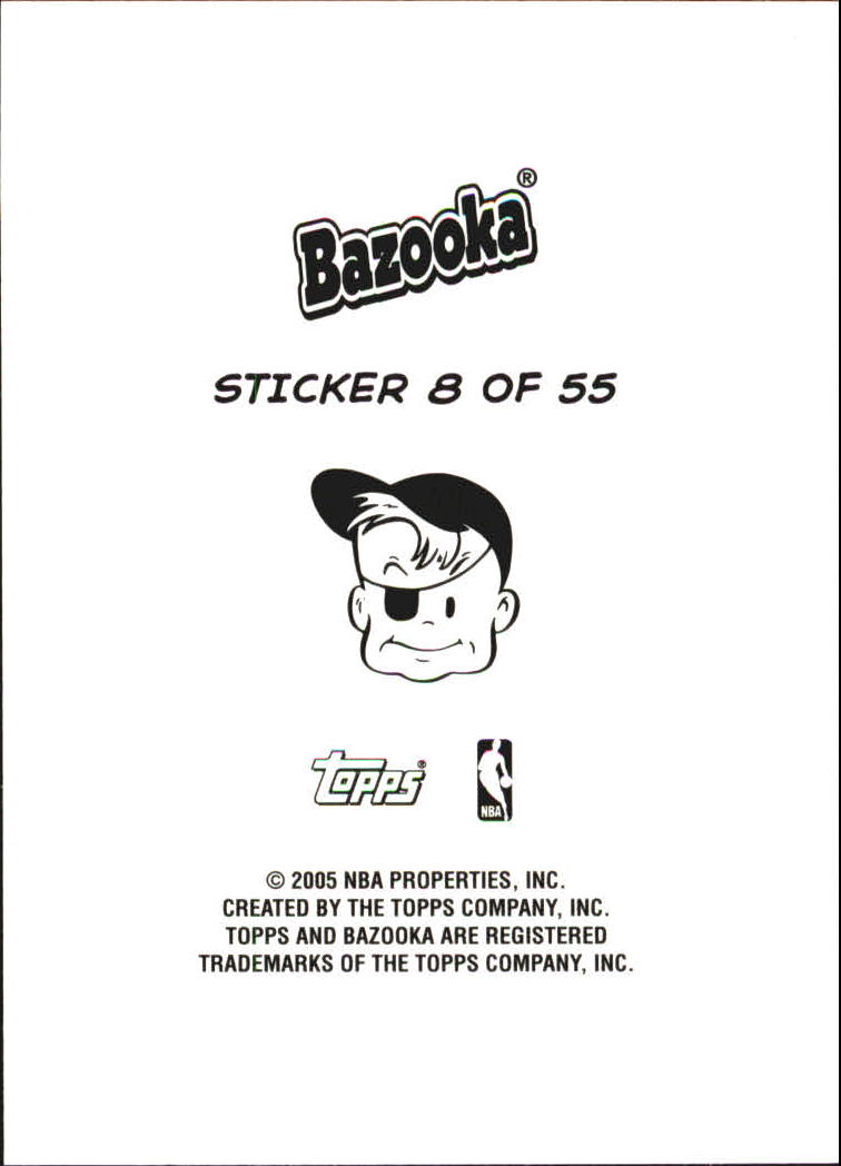 2004-05 Bazooka 4-on-1 Stickers #8 Pau Gasol/Dirk Nowitzki/Andrei Kirilenko/Peja Stojakovic back image