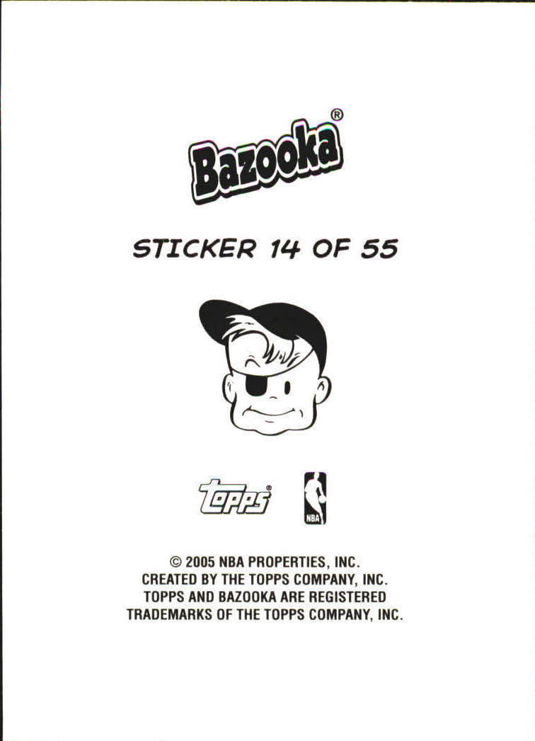 2004-05 Bazooka 4-on-1 Stickers #14 Dwyane Wade/Kirk Hinrich/Allen Iverson/Gilbert Arenas back image