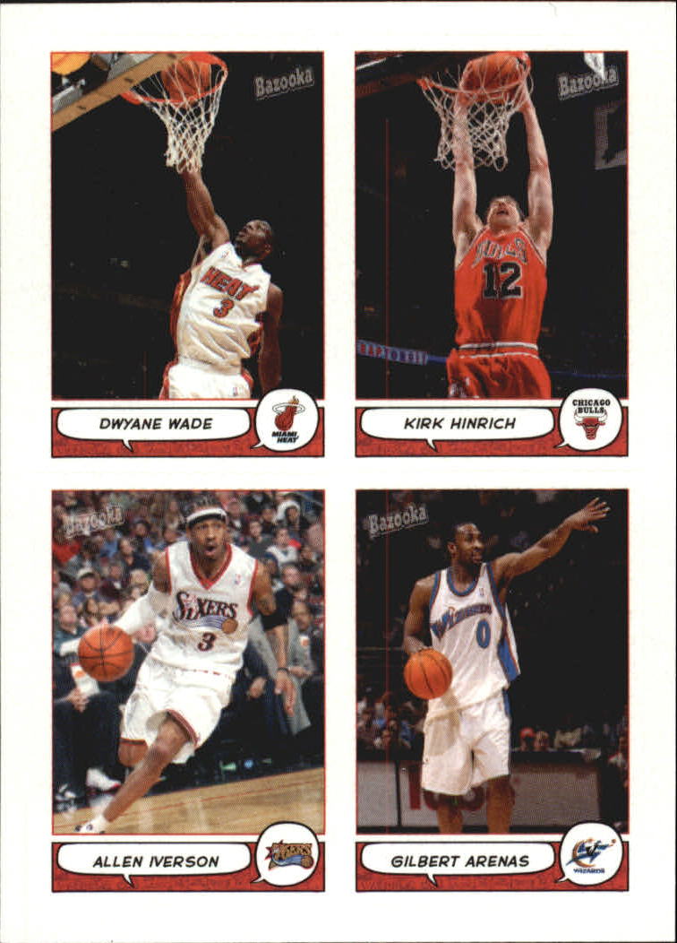 2004-05 Bazooka 4-on-1 Stickers #14 Dwyane Wade/Kirk Hinrich/Allen Iverson/Gilbert Arenas