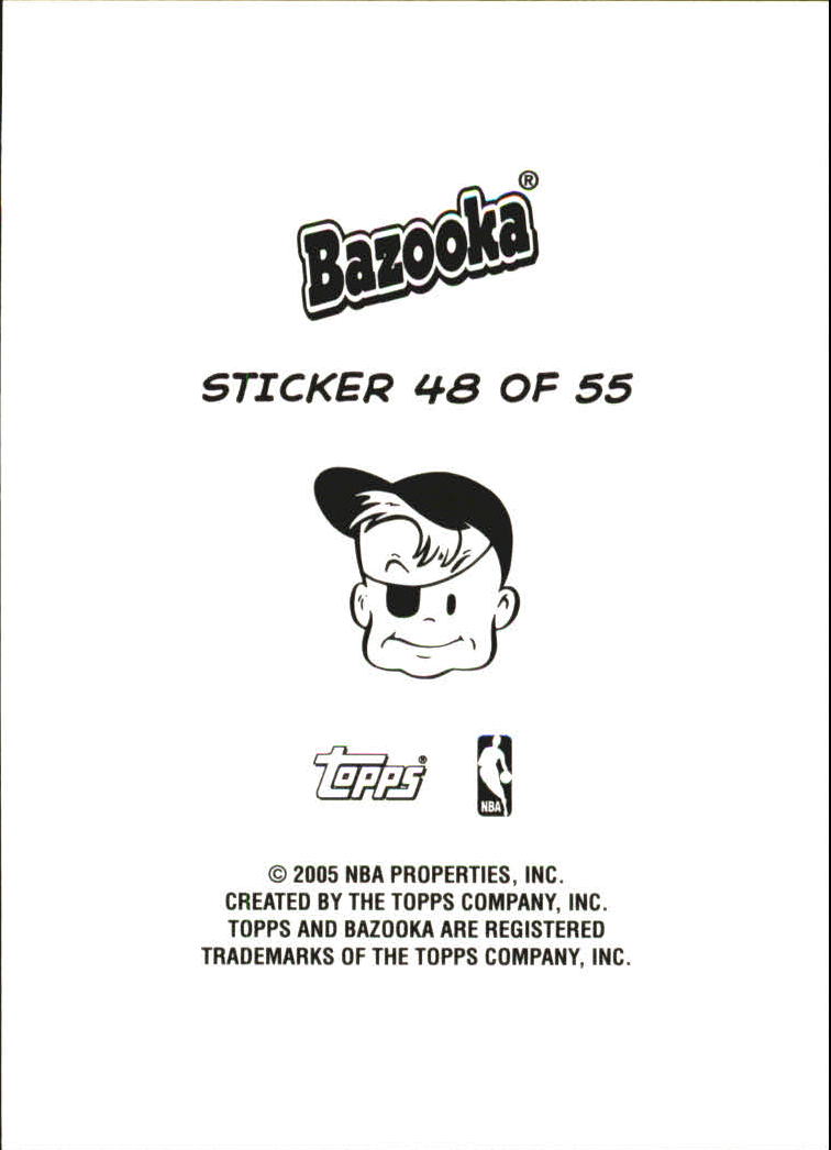 2004-05 Bazooka 4-on-1 Stickers #48 Andris Biedrins/Arthur Johnson/Beno Udrih/Yuta Tabuse back image