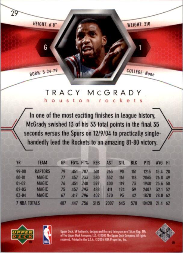 Tracy McGrady cards (1998-2021) Magic Raptors Rockets - You Choose - Picture 182 of 275