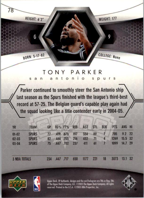 Tony Parker cards (2002-2018) Spurs Hornets - You Choose - Picture 73 of 227
