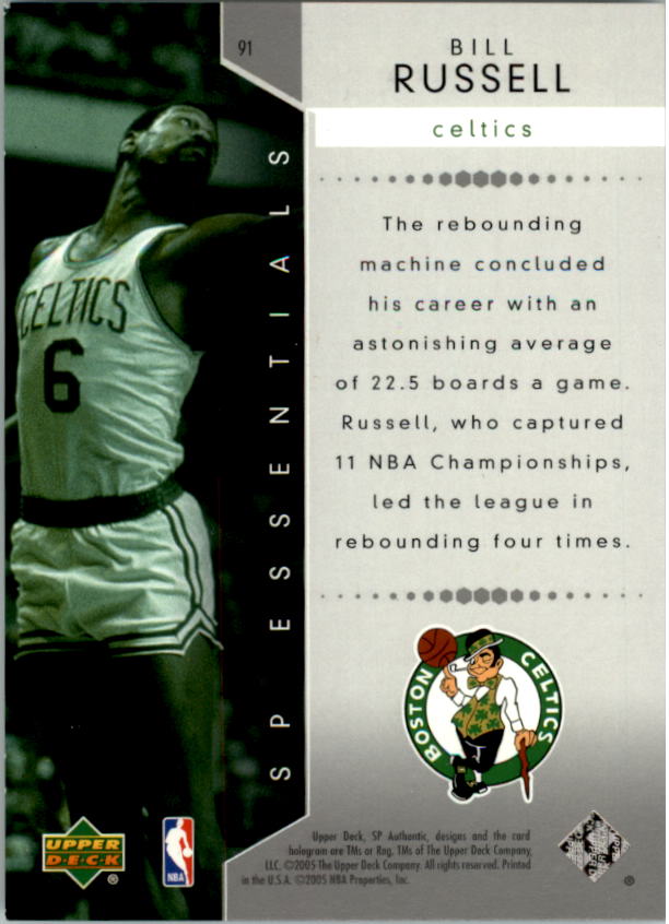 2004-05 SP Authentic #91 Bill Russell ESS back image