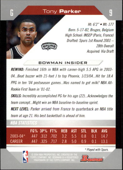 Tony Parker cards (2002-2018) Spurs Hornets - You Choose - Picture 63 of 227