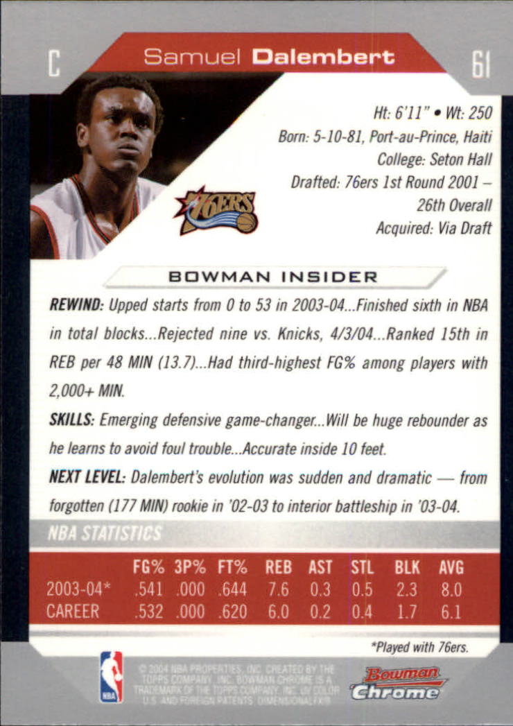 B6896- 2004-05 Bowman Chrome BK #S 1-146 + Rookies -du Pick- 15 + Gratis US - Bild 91 von 233