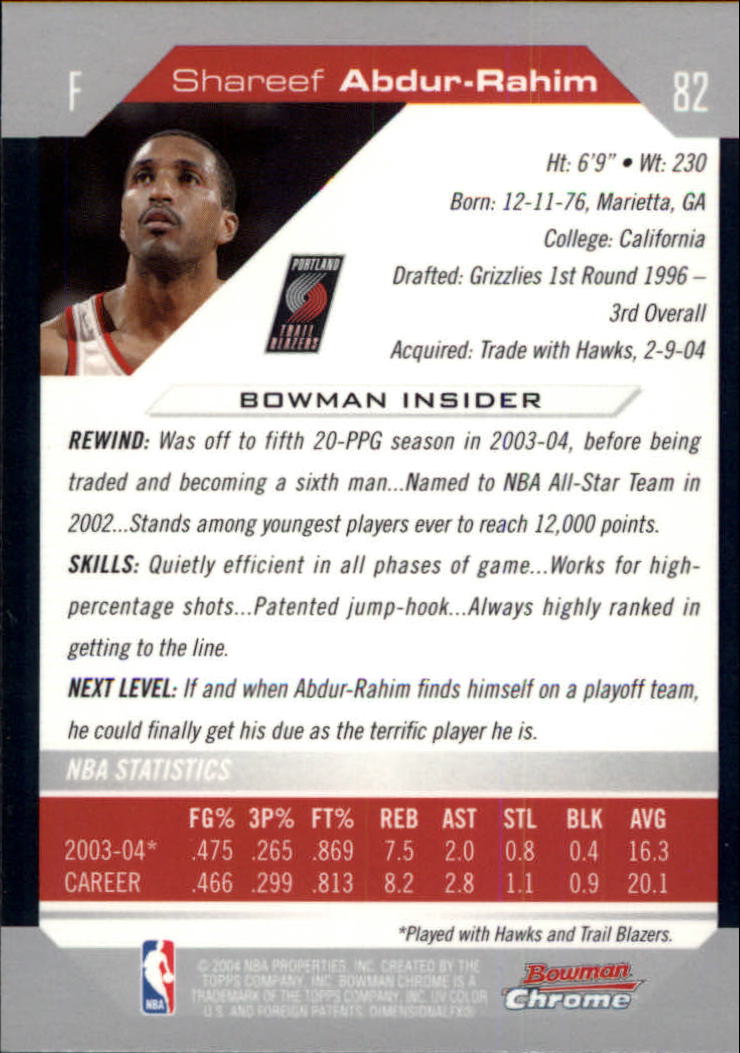 B6896- 2004-05 Bowman Chrome BK #S 1-146 + Rookies -du Pick- 15 + Gratis US - Bild 127 von 233