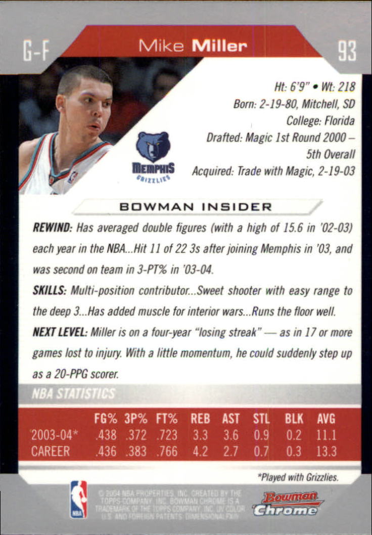 B6896- 2004-05 Bowman Chrome BK #S 1-146 + Rookies -du Pick- 15 + Gratis US - Bild 147 von 233