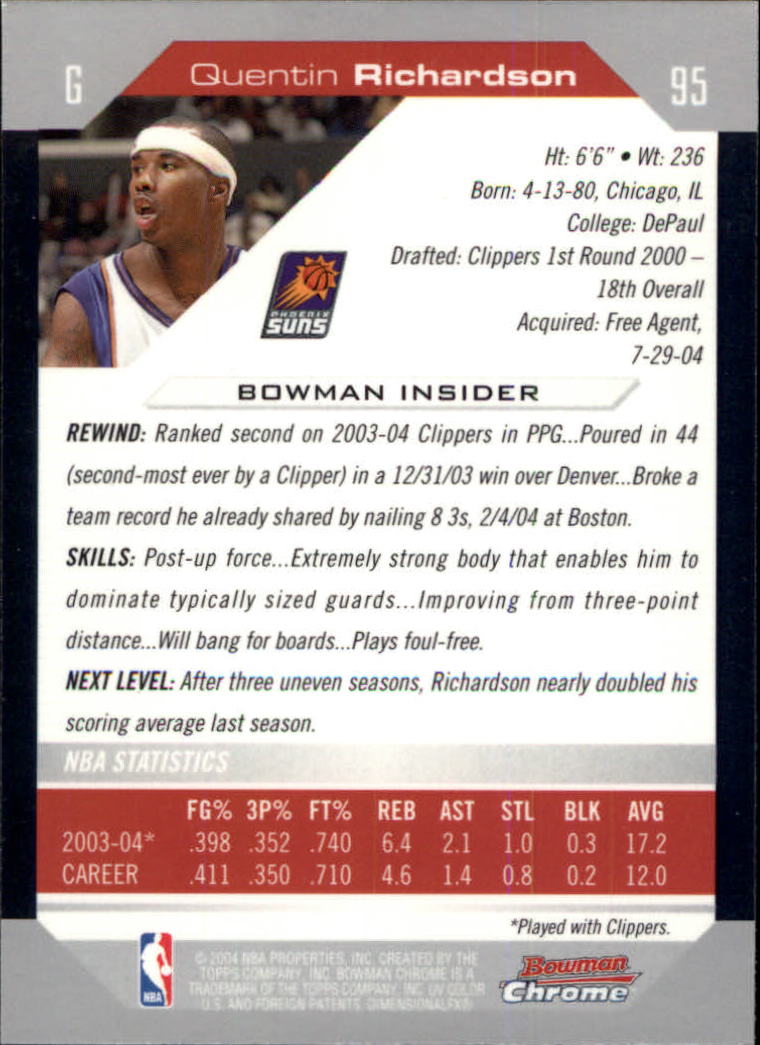 B6896- 2004-05 Bowman Chrome BK #S 1-146 + Rookies -du Pick- 15 + Gratis US - Bild 151 von 233