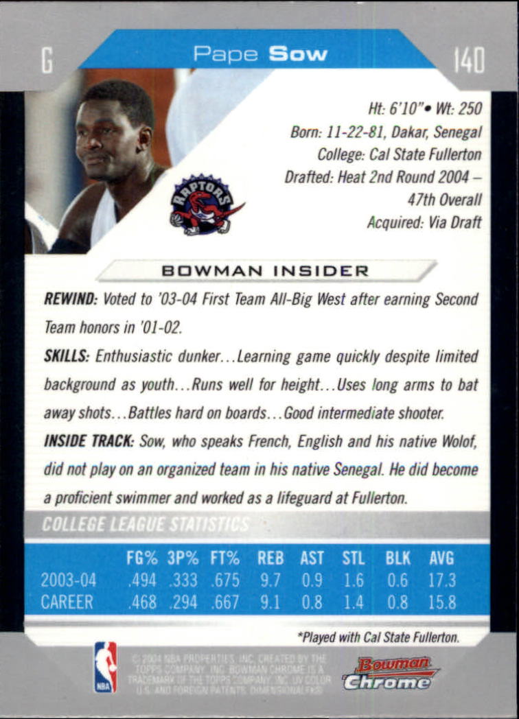 B6896- 2004-05 Bowman Chrome BK #S 1-146 + Rookies -du Pick- 15 + Gratis US - Bild 225 von 233