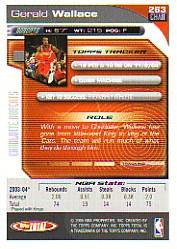 2004-05 Topps Total #263 Gerald Wallace back image