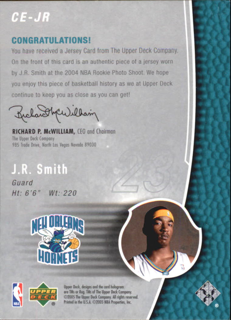 2004-05 Upper Deck Trilogy The Cutting Edge #JR J.R. Smith back image