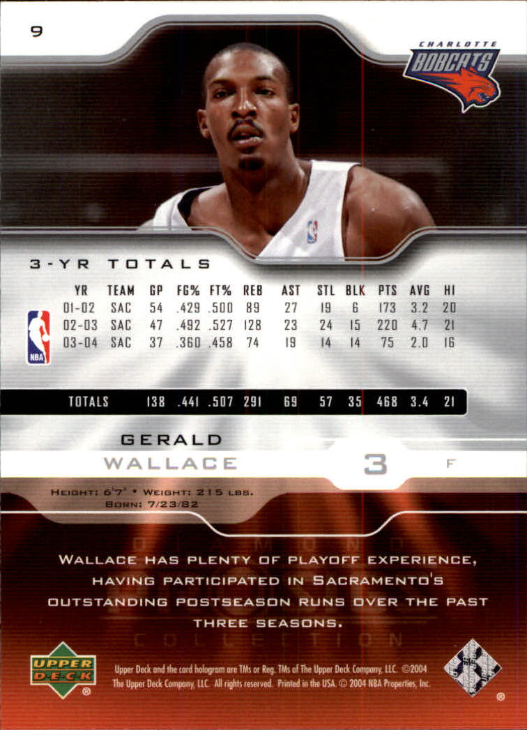 2004-05 Upper Deck Pro Sigs #9 Gerald Wallace back image