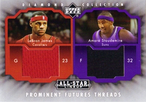 2004-05 Upper Deck All-Star Lineup Prominent Futures Threads #JS LeBron James/Amare Stoudemire