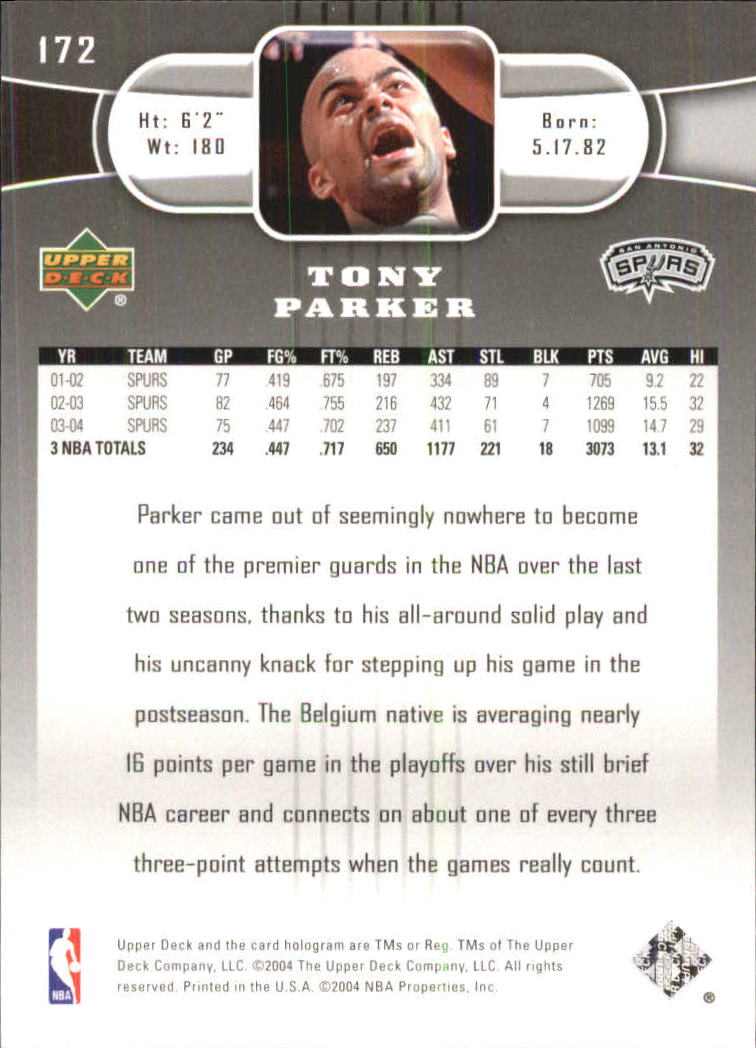 Tony Parker cards (2002-2018) Spurs Hornets - You Choose - Picture 82 of 227