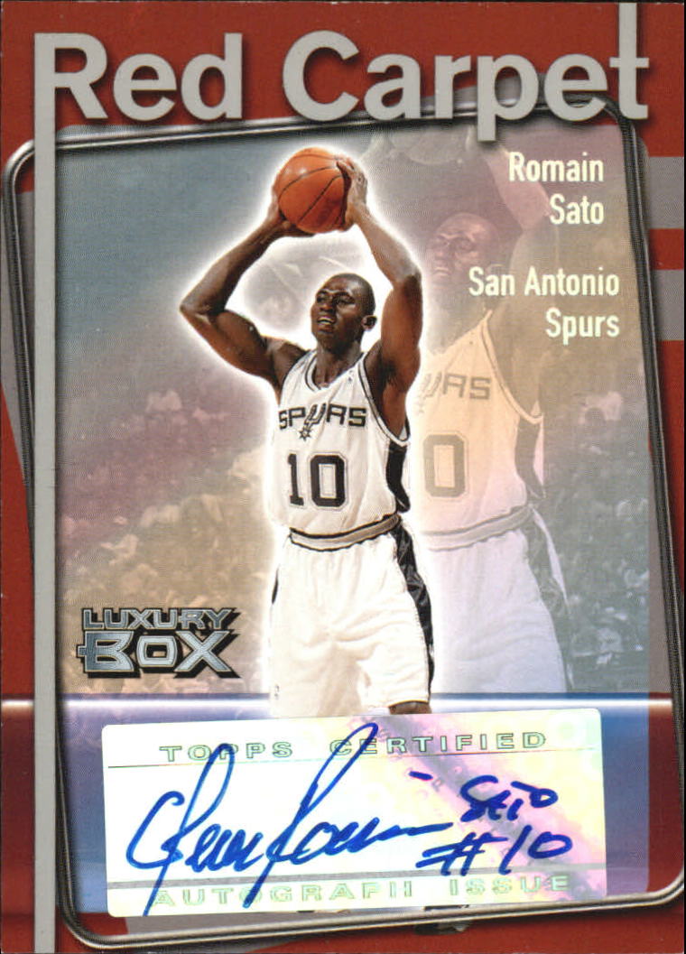 2004-05 Topps Luxury Box Red Carpet Autographs #RS Romain Sato 2004-05 Topps Luxury Box Red Carpet Autographs #RS Romain Sato