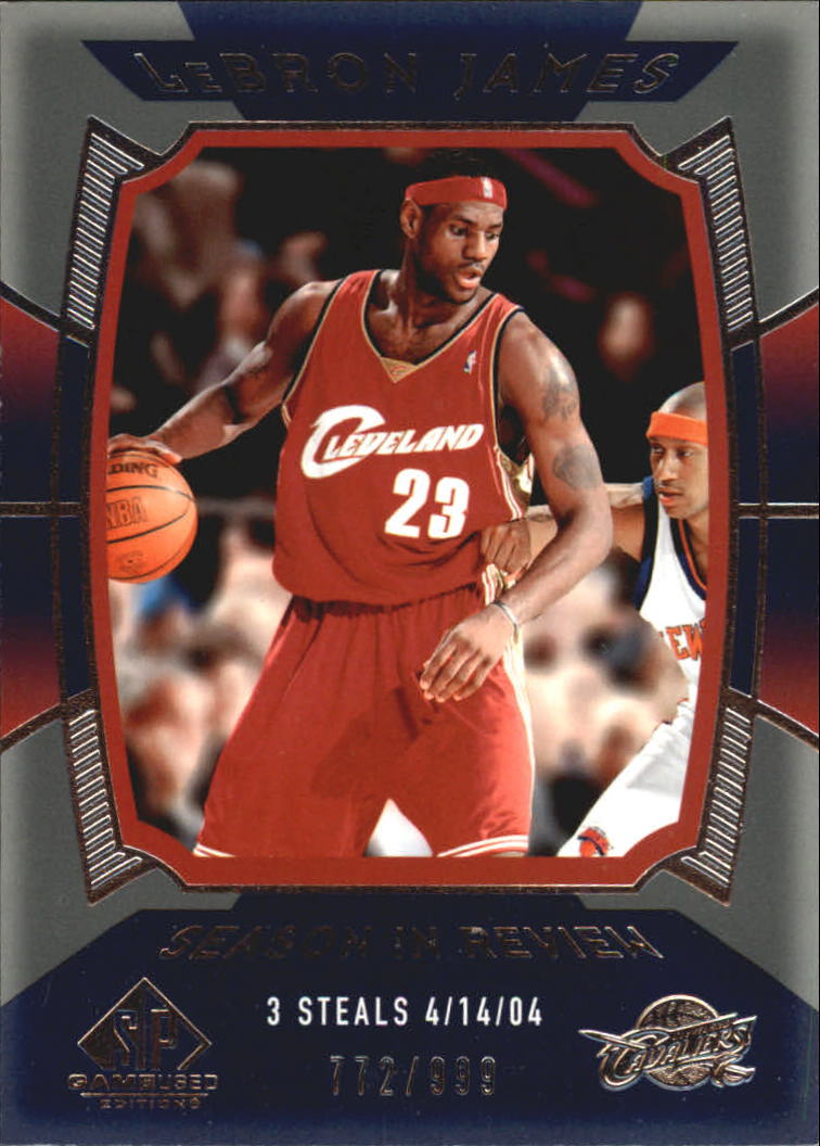 2004-05 SP Game Used Cleveland Cavaliers Basketball Card #136 LeBron ...