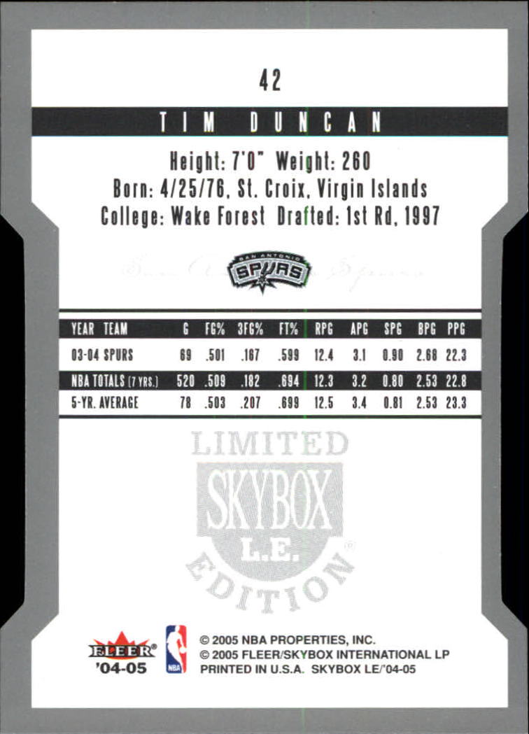 Tim Duncan cards (1998-2016) Spurs - You Choose - Bild 166 von 294