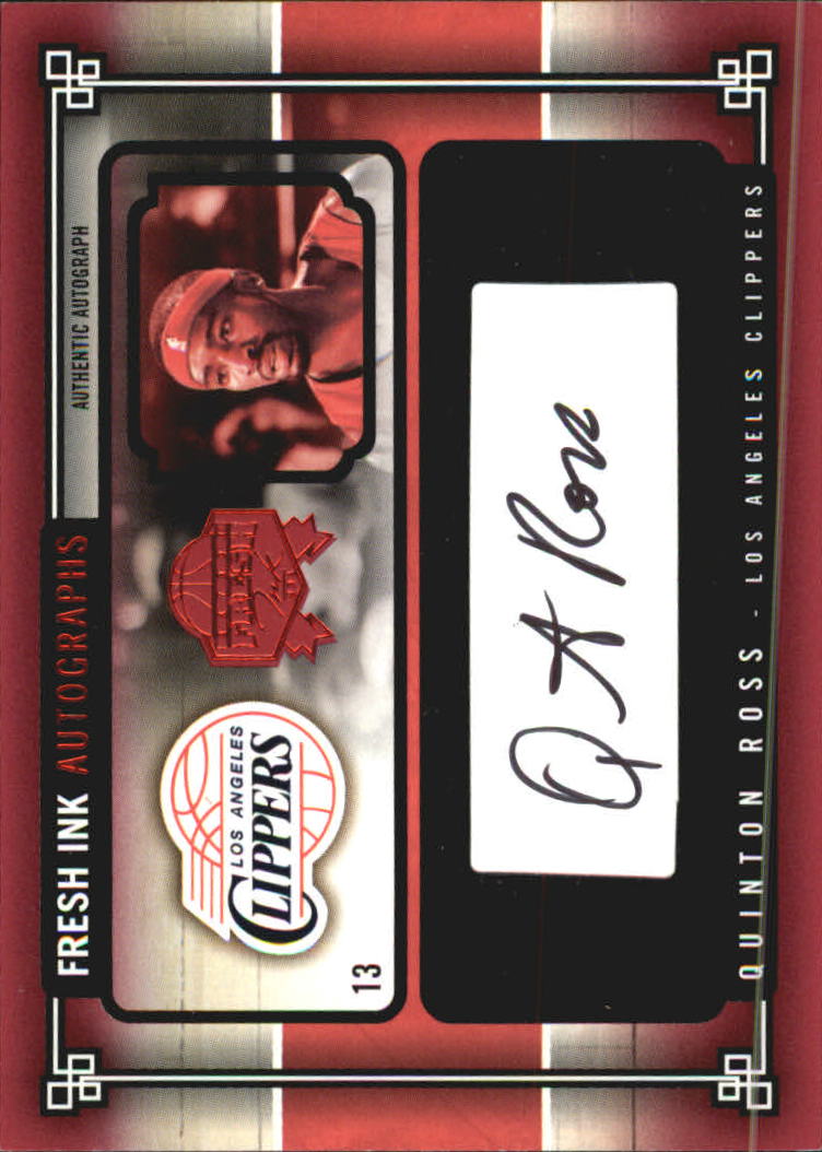 2004-05 SkyBox Fresh Ink Autographs Red #QR Quinton Ross