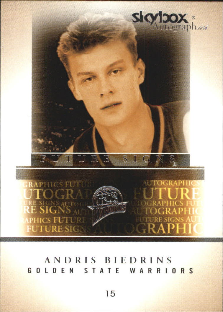 2004-05 SkyBox Autographics Future Signs #1 Andris Biedrins