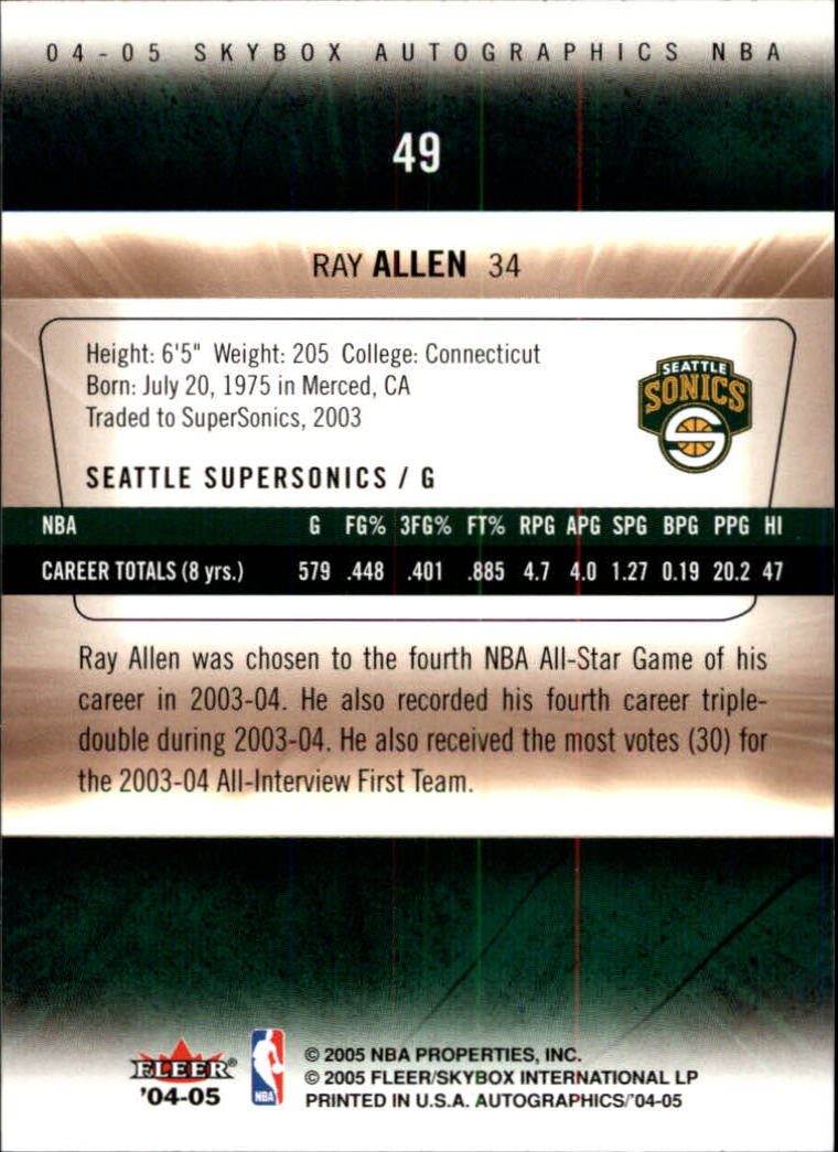 Ray Allen cards (1997-2021) Bucks Celtics Sonics Heat - Picture 221 of 349