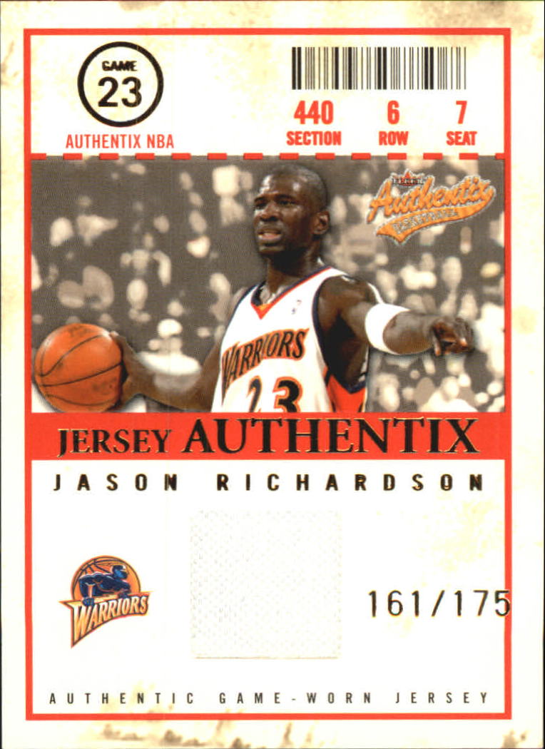 2004-05 Fleer Authentix Jerseys #19 Jason Richardson