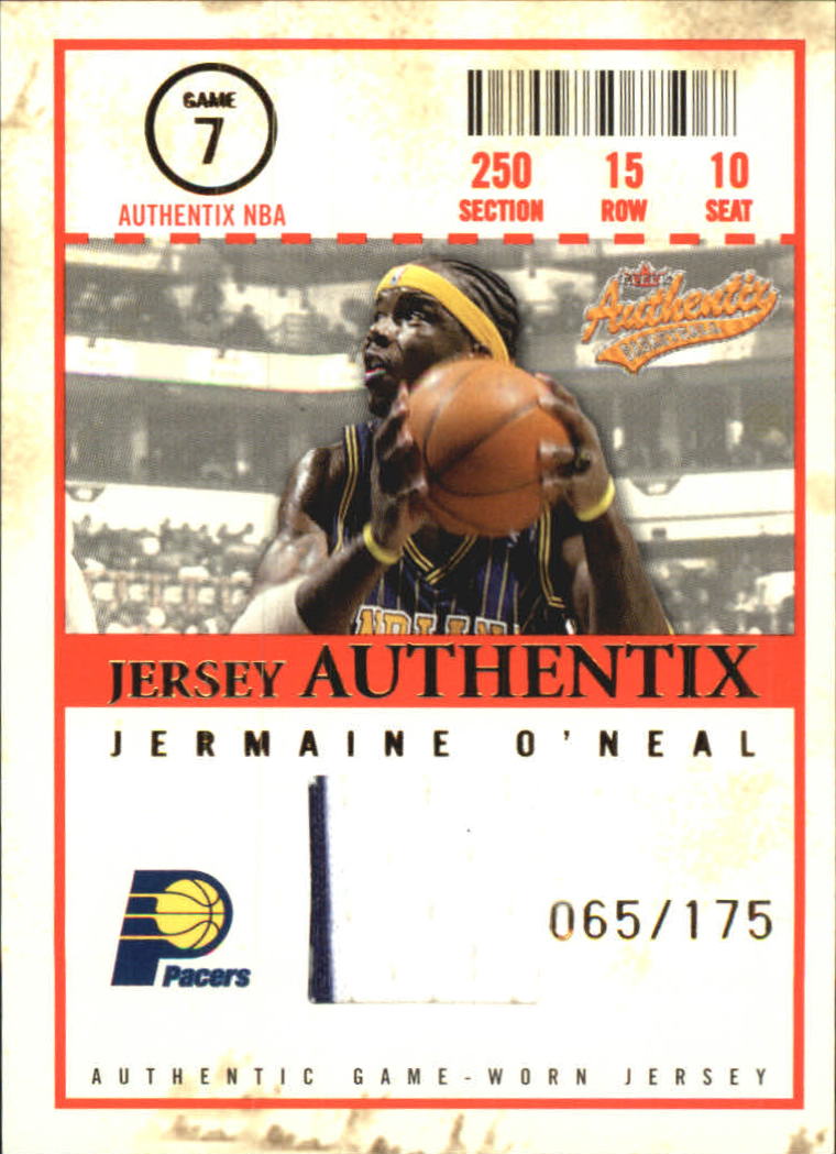 2004-05 Fleer Authentix Jerseys #22 Jermaine O'Neal