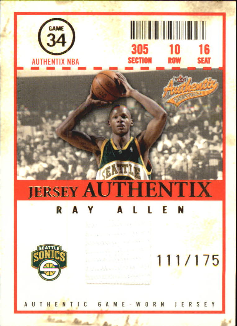 2004-05 Fleer Authentix Jerseys #28 Ray Allen